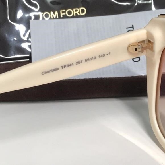 NEW Tom Ford Chantalle TF944 25T Women’s Sunglasses – Ivory / Gradient Pink - Picture 3 of 11